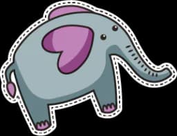 Sticker Fondo Elefante
