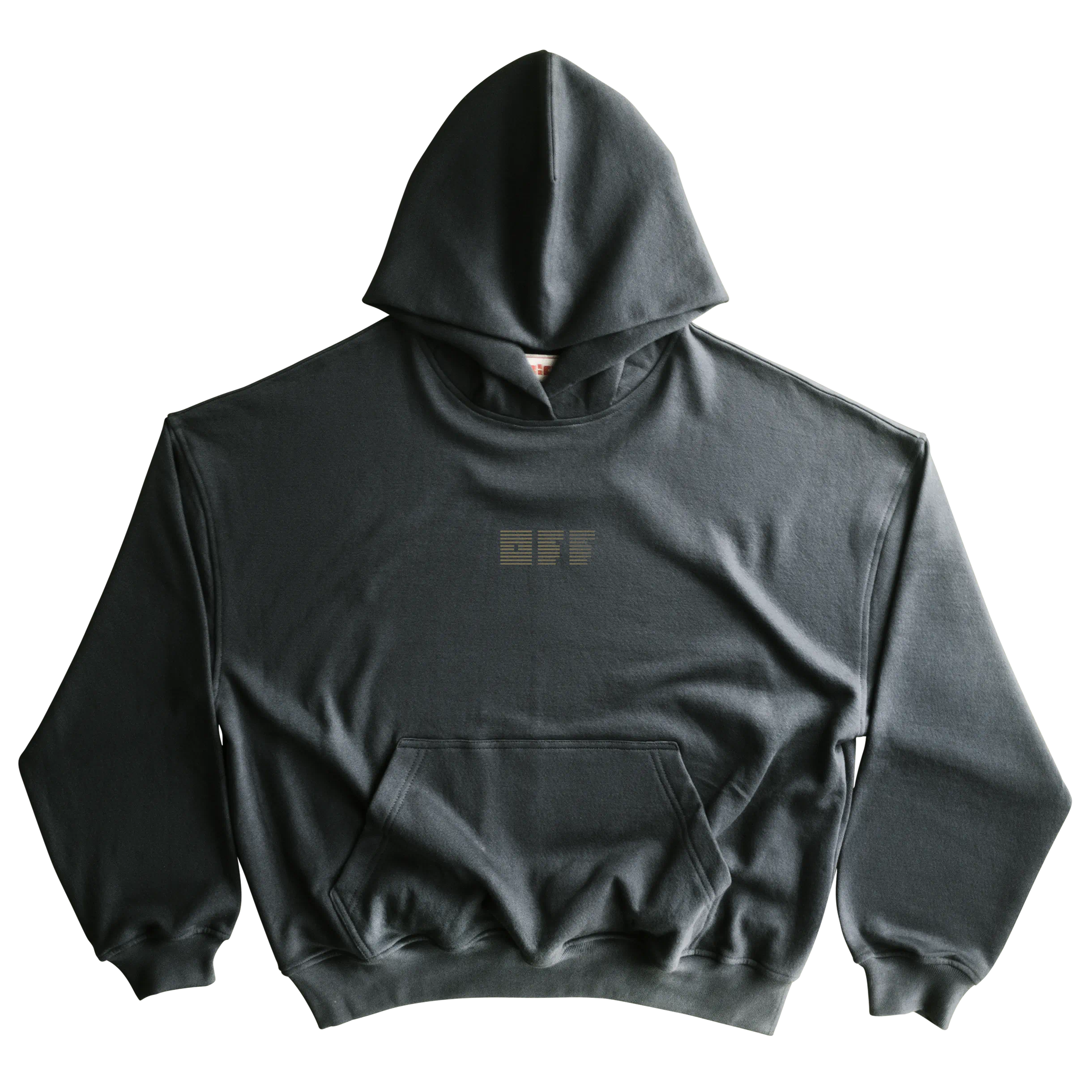 polera oversize negro charcoal con diseño