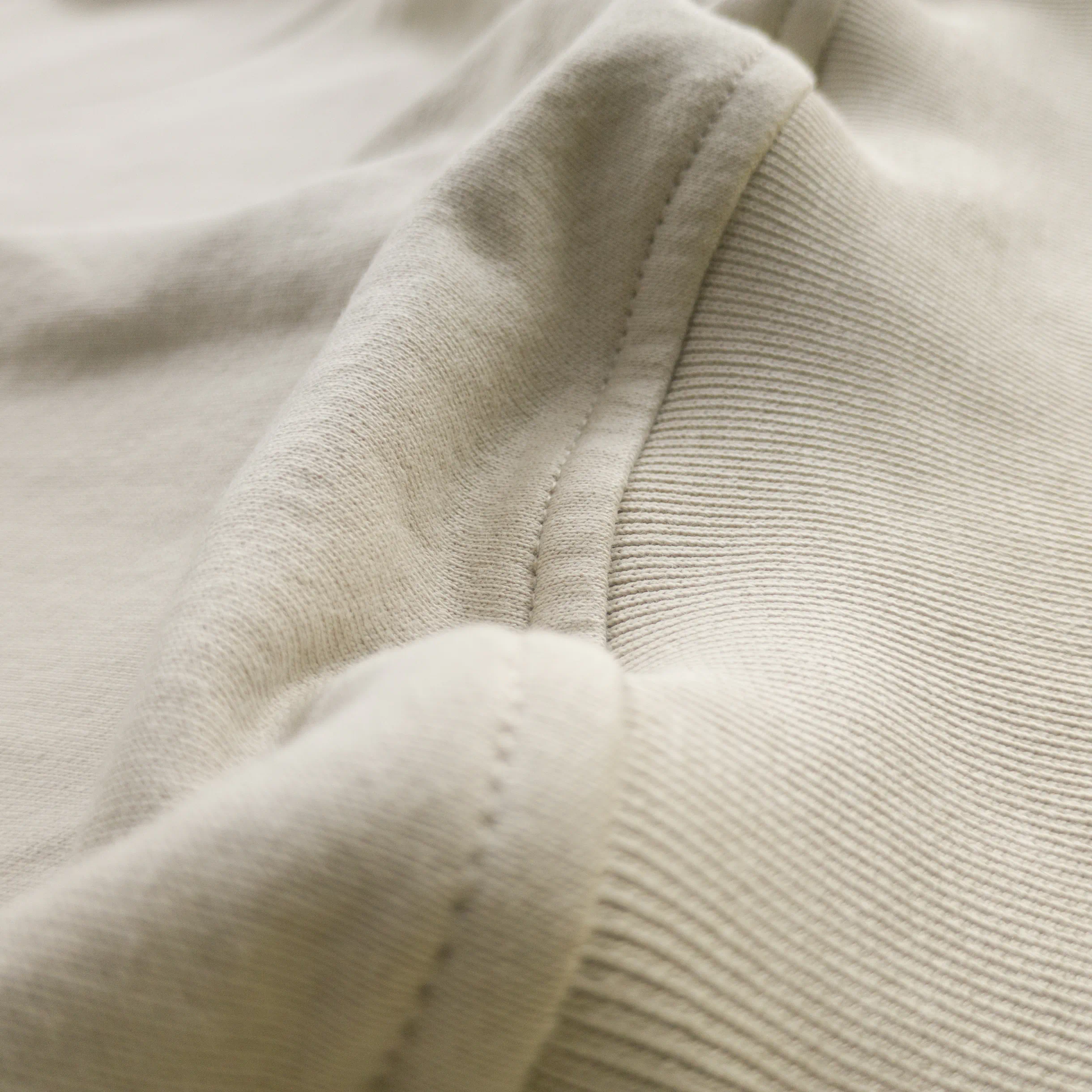 polera basica beige claro textura