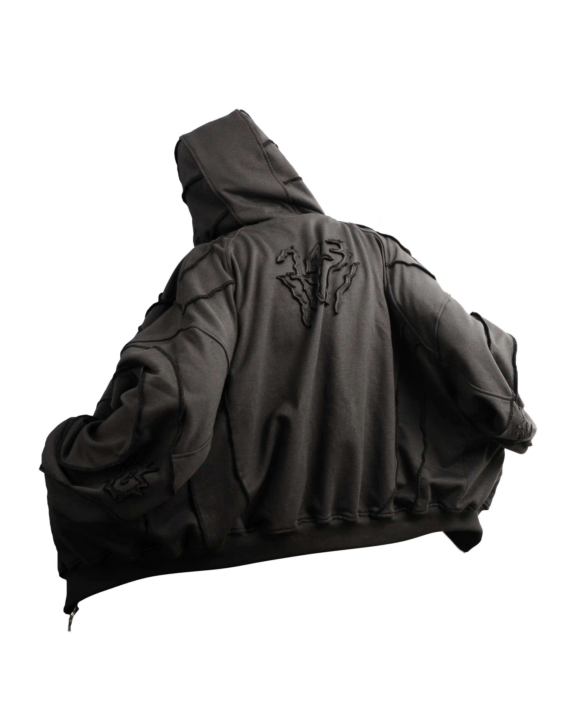 hoodie rara costuras exteriores polera zicks