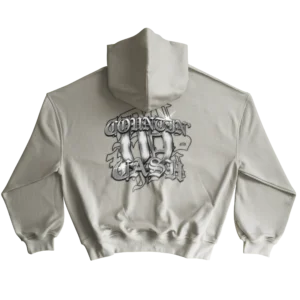 polera oversize básica beige claro con diseño