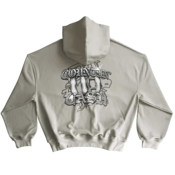 polera oversize básica beige claro con diseño