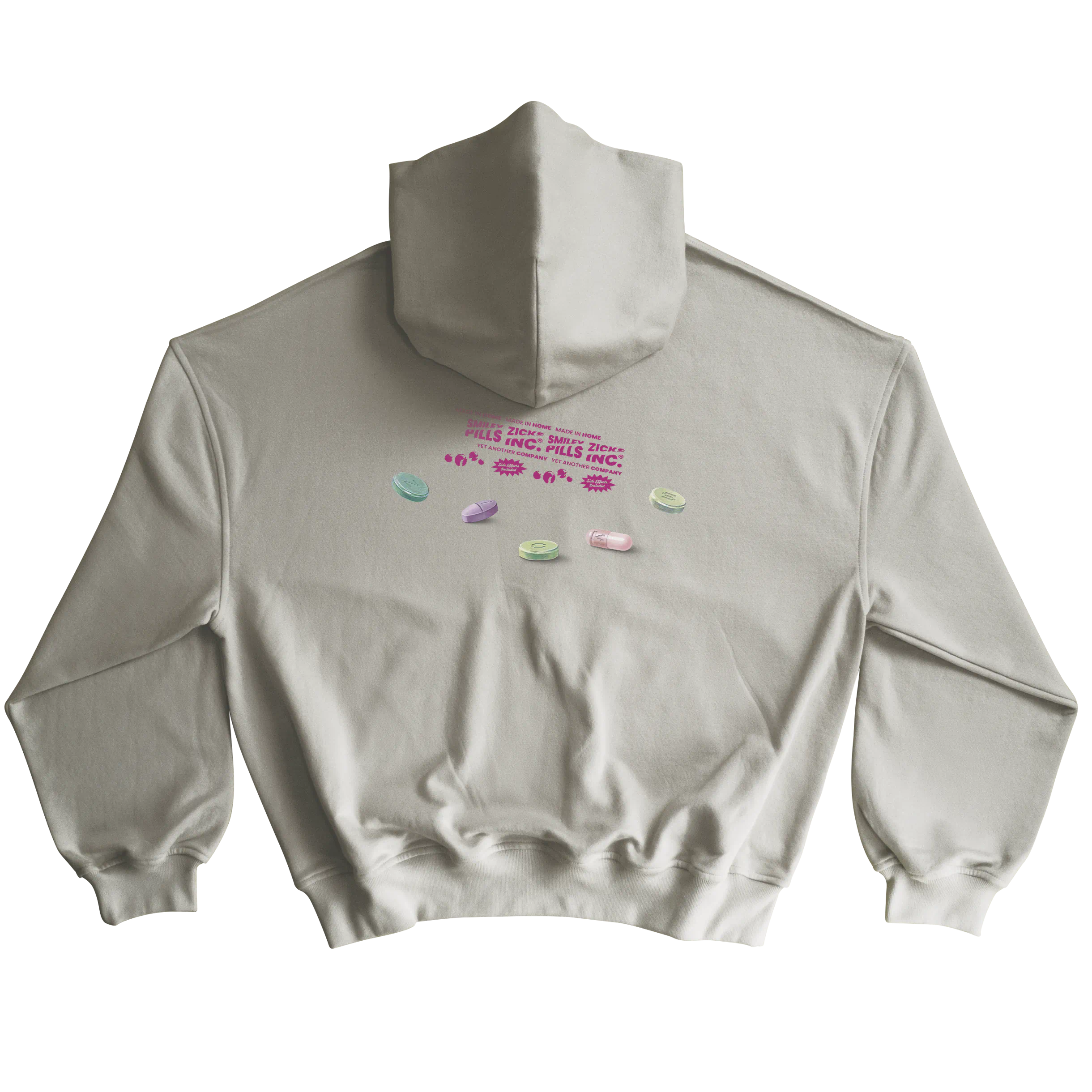 polera básica beige claro con diseño