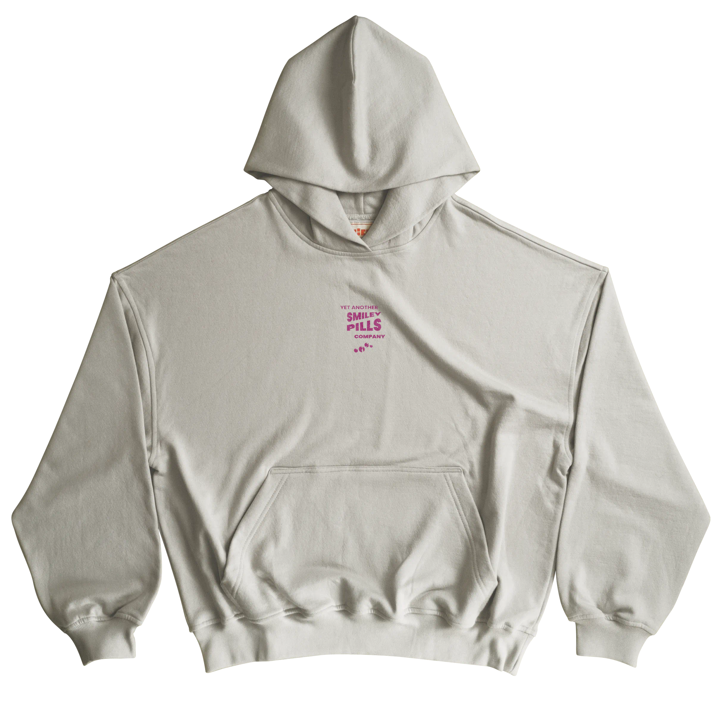 polera oversize básica beige claro con diseño