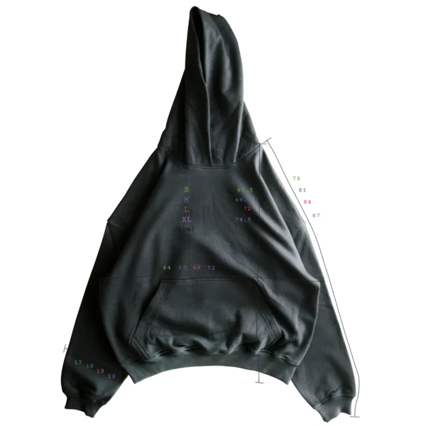 polera basica negro charcoal medidas