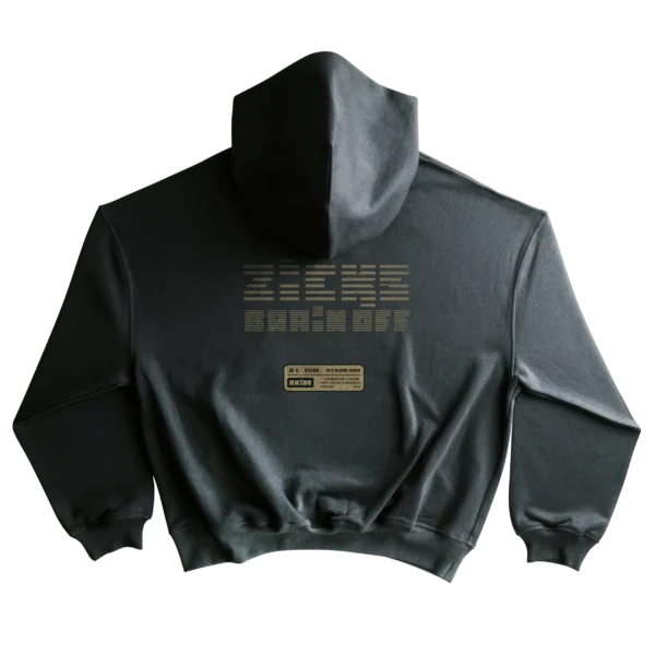 polera basica negro charcoal con diseño