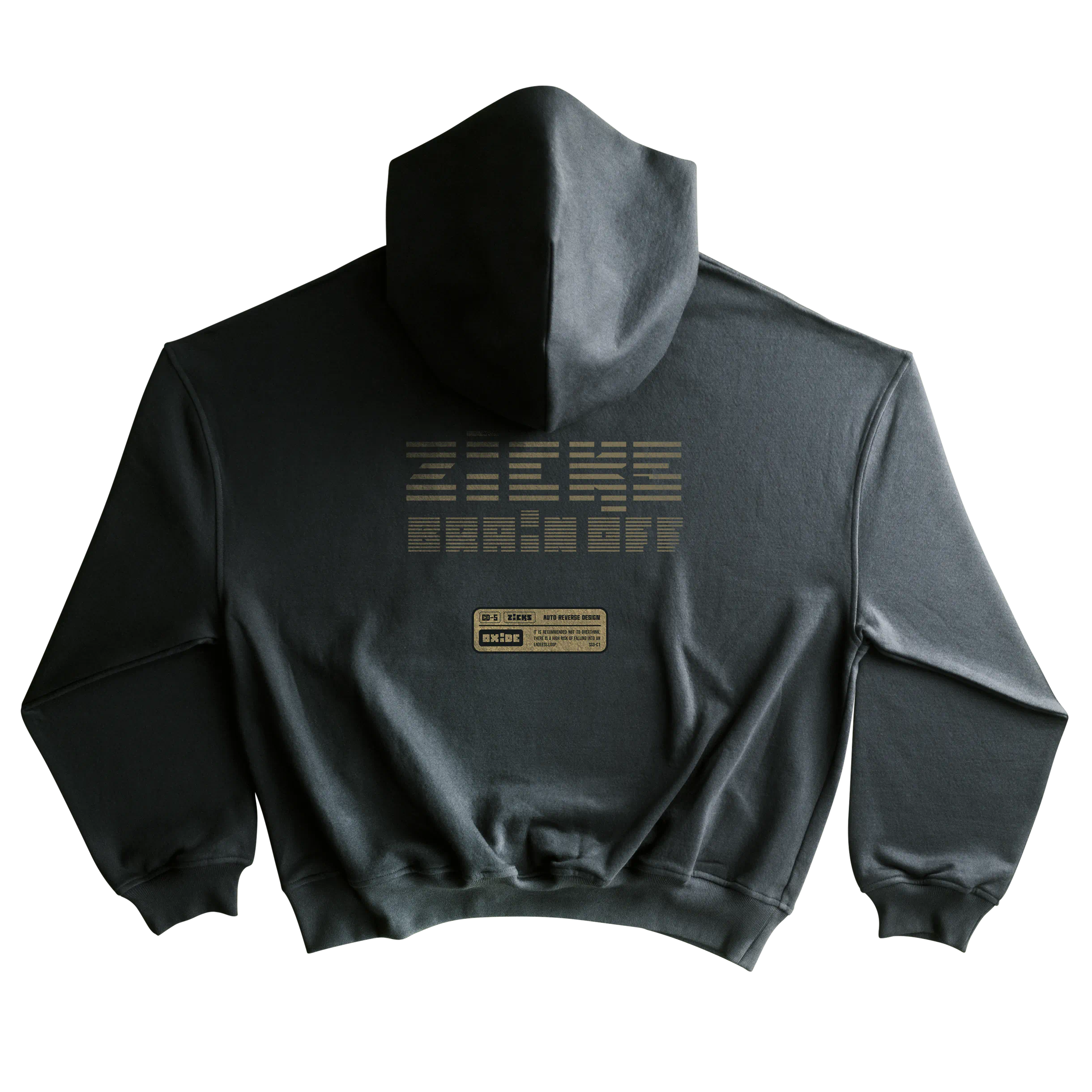 polera basica negro charcoal con diseño